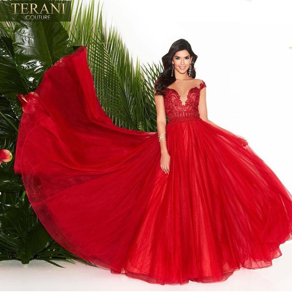 NEED TO SELL ASAP Terani couture red prom dress